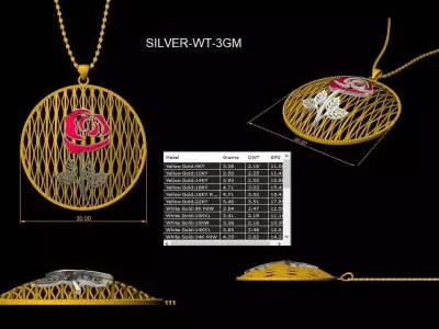Turkey Light Jewelry Set  Elegant 3D Design Collection 3D print model
