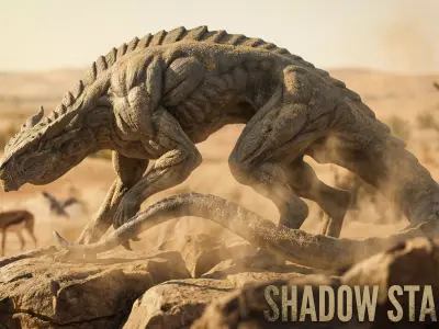 Shadow Stalker Dragon Low-poly 3D model