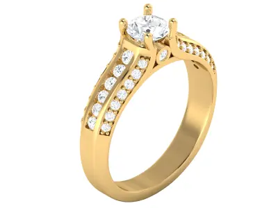 Women Ring  Render 3dm STL OBJ FBX Details 3D print model 35