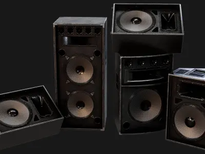 Speaker - Game ready props Low-poly 3D model