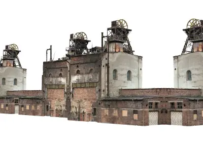Abandoned Buildings Pack 3D model  3D model
