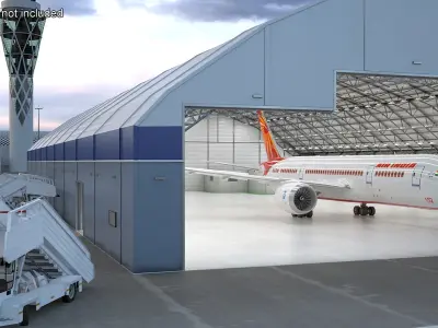  Air India Boeing 787-8 Dreamliner Aircraft Rigged for Maya 