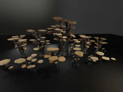 Alien Plant Mushroom Type 3 3D model