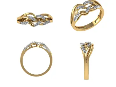 Light Weight Diamond Ring 3D model
