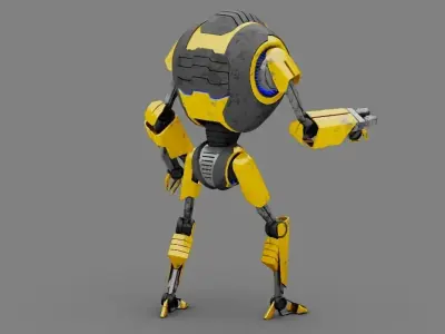 BATTLE DROID rigged character 3D model