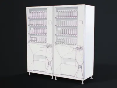 Japanese Vending Machine - PBR Game Ready Low-poly 3D model