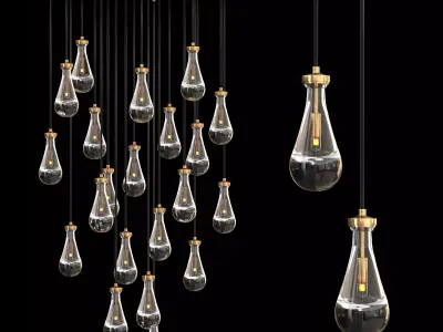 RAIN ROUND CHANDELIER 47 3D model