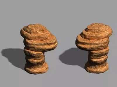 Desert - Mountain - Wind Stone 11 3D model