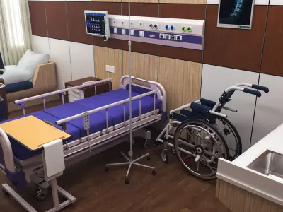 MEDICAL SPACES-HOSPITAL ROOM  3D model