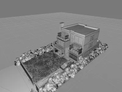 Luxury Modern Maisonette Low-poly 3D model