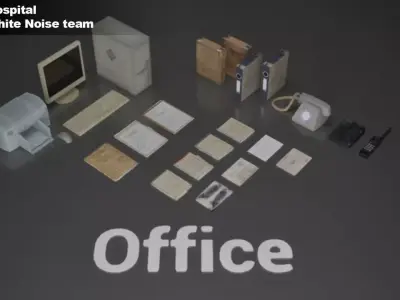 Post Soviet Hospital Props - UE5 Low-poly 3D model