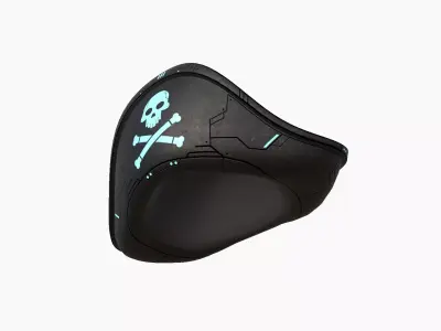 SciFi Pirate Hat A03 - Futuristic Character Design Low-poly 3D model