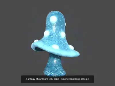 10 Fantasy Mushroom B Collection - Scene Backdrop Design 3D Model Pack