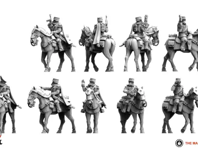 Valour Korps - Cavalry General Gustav 3D print model