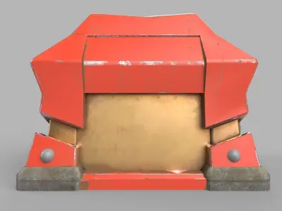 chest box Low-poly 3D model