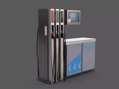 Gasoline Pump Low-poly 3D model