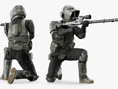  Star Wars Tactical Marksman in Camouflage Shooting 