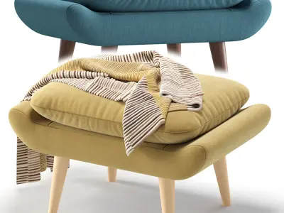 Pouf Vinci 7 Colors Version divan ru 3D model