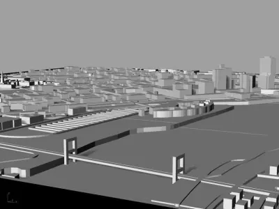 3D Toledo Map City Art Landmark Model of Toledo Skyline  3D print model