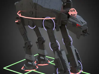 AT-M6 Star Wars All Terrain MegaCaliber Six RIGGED 3D model