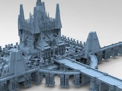 Tudor Castle Fantasy Huge  3D model