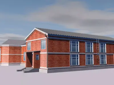 Country house Low-poly 3D model get