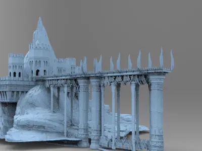 Persian Fort Ruin 3 3D model
