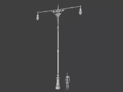 NYC Streetlight Pack  Low-poly 3D model