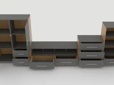 tv stand 72 Low-poly 3D model