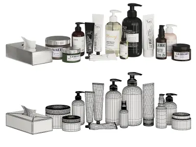 Bathroom Decor Accessories and Cosmetics  3D model