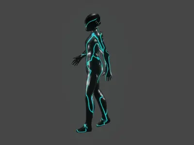 Tron Sci Fi Character 3D model