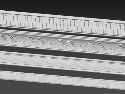 Gypsum molding 3D model