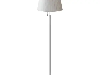 NYFORS Floor lamp nickel-plated white 3D model