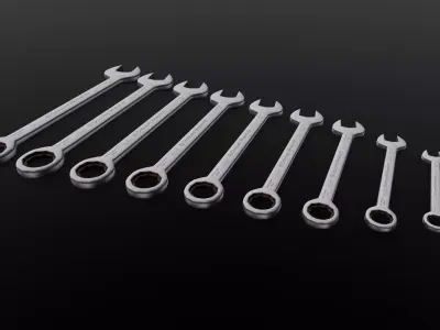 Tools Pack 3D Model Low-poly 3D model