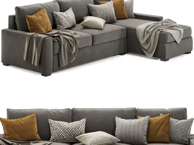 Maxwell sofa chaise sectional 3D model