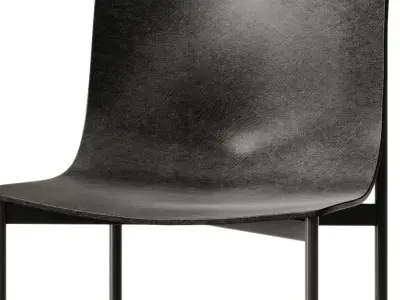 Lema Ombra Leather High Stool 3D model