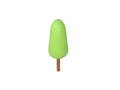Cartoon Tree v4 001 Low-poly 3D model