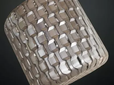 Dirty Silver Metal Grill Transparent PBR Seamless Texture purchase
