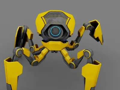 SPIDER DROID  Rigged character 3D model