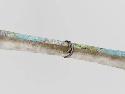 Treasure Map Low-poly 3D model