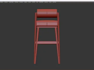 BAR CHAIR WATERS Low-poly 3D model
