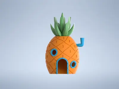 Spongebob pineapple house 3D print model