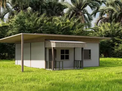 Forest villa-Casa Scene-Modern Villa 3D model 7