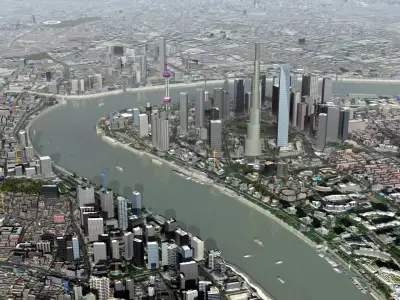 Shanghai City China 3D model