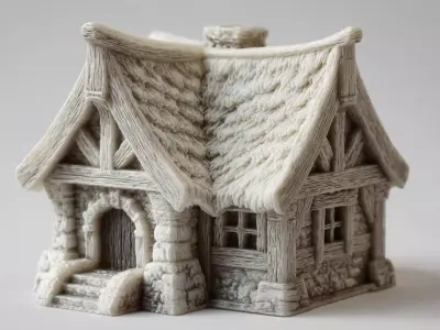 Middle age house for 3D print 3D print model