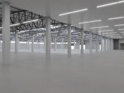 Industrial Warehouse Interior 2 Low-poly 3D model