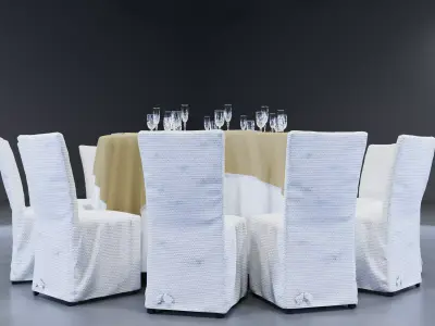 Round Table Chair 3D model