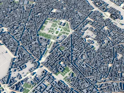 Cityscape Paris France 3D model