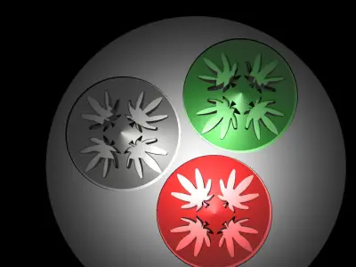 A cannabis themed door stop 3D print model