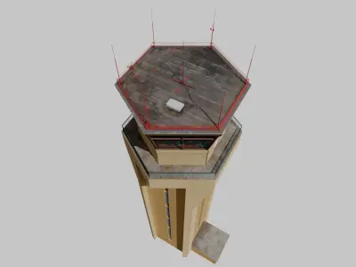  Airport ATC buildings Set 2 Low Poly PBR 
